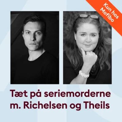 Omslag til True crime med Sebastian Richelsen og Lone Theils